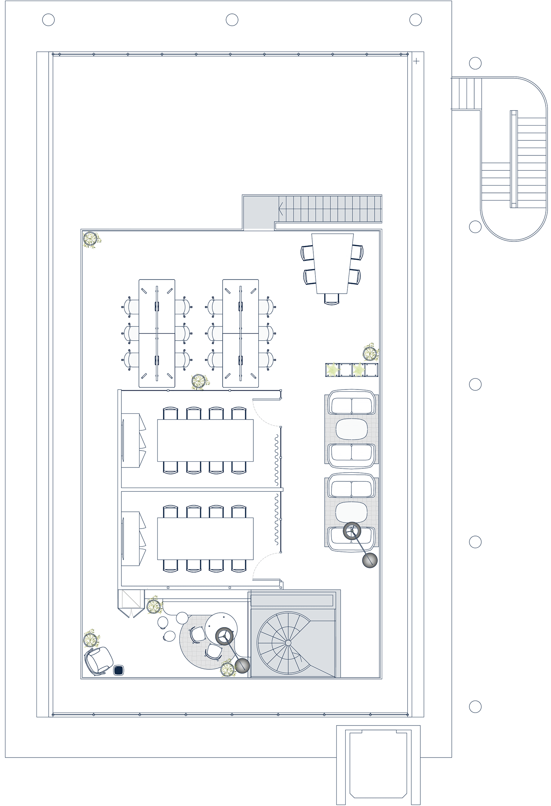 Mezzanine level general layout